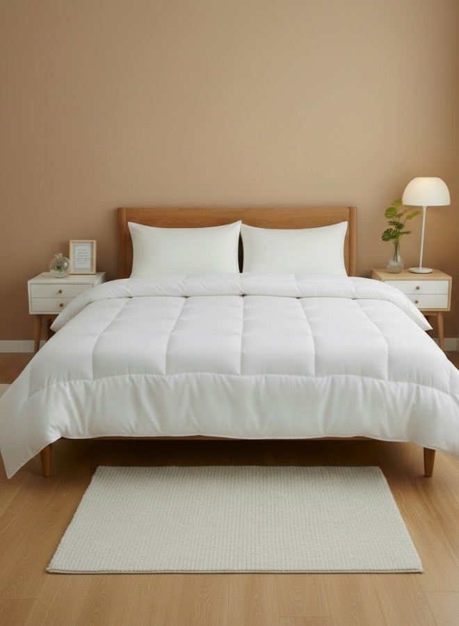 LUNA Home Bundle Deal: 1 Duvet Queen size 200*230cm and 2 Pillow 50*75cm.  – All Season Quilt Soft Luxury Down Alternative Filling – Box Quilted for Queen Bed - Image 4